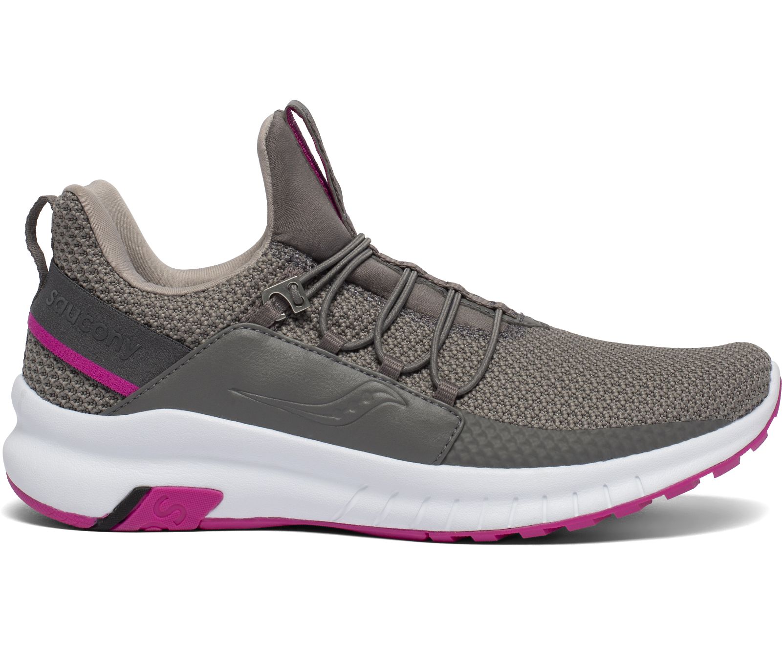 Tenis Para Caminar Saucony Stretch & Go Glide Mujer Grises Rosas | México 257VRWD